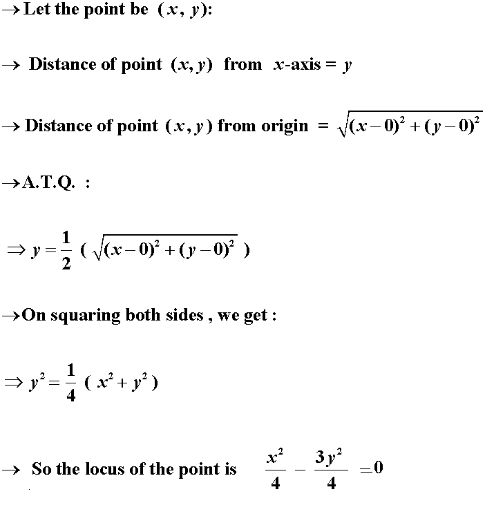 Find the equation to the locus of a point which moves so that its ...